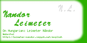 nandor leimeter business card